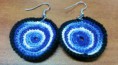 Brincos de Crochet Azul 